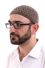 İhvan Online Kışlık Kadife Takke Hasır Desenli - Kahverengi