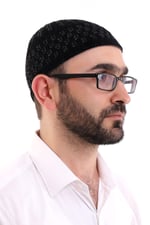 İhvan Online Kışlık Kadife Takke Hasır Desen - Siyah-Gri