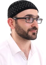 İhvan Online Kışlık Kadife Takke Hasır Desen - Siyah-Beyaz
