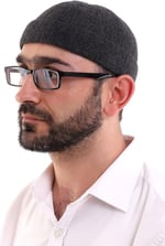 İhvan Online Kışlık Kadife Takke Katlamalı Düz Desen - Açık Siyah