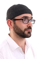 İhvan Online Kışlık Kadife Takke Katlamalı Düz Desen - Açık Siyah