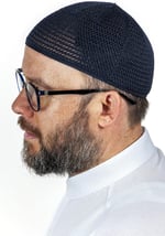 İhvan Online Lüks Çelik Örme Namaz Takkesi Lacivert 1 Adet