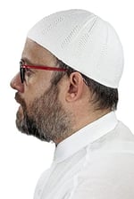 İhvan Online Orlon Örme Kışlık Yün Bere Takke Baklava Desen Beyaz