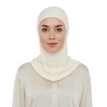 İhvan Online Pratik Boyunluklu Tesettür Hijab Bone Krem