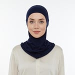 İhvan Online Pratik Boyunluklu Tesettür Hijab Bone Lacivert