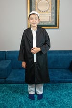 Ihvan Online Siyah Buhara Yaka Namaz Elbisesi Erkek Çocuk Cübbe
