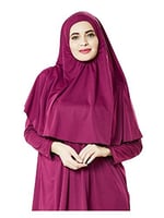 İhvan Online Tek Parça Namaz Elbisesi - Fuşya- 5015 ve Seccade ve Zikirmatik - Üçlü Takım Fuşya 46-52