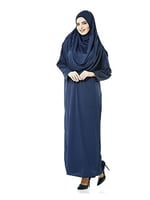 İhvan Online Tek Parça Namaz Elbisesi - Lacivert - 5015 ve Seccade ve Zikirmatik - Üçlü Takım Lacivert Standart