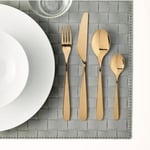 IKEA 24 Parça Paslanmaz Çelik Çatal Bıçak Kaşık Seti, Gold Renk, 6'lı