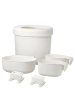 IKEA Alt Değiştirme Kapları, Beyaz, 4 Parça