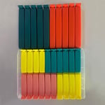 IKEA Bevara torba klipsi,Boyutlar: 6 cm uzunluğunda 10 adet ve 11 cm uzunluğunda 16 adet, karışık renkler