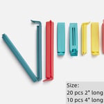 IKEA Bevara torba klipsi,Boyutlar: 6 cm uzunluğunda 10 adet ve 11 cm uzunluğunda 16 adet, karışık renkler
