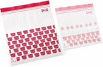 Ikea ISTAD 2.5L ve 1.2L Orta Boy Çift Mühürlü Dondurucu Gıda Torbaları, Kırmızı/Pembe Baskı, 1qt ve 3qt, 805.256.74 - 100 Torbalık Set