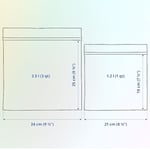 IKEA ISTAD Orta Boy Çift Mühürlü Tekrar Kullanılabilir Gıda Torbaları, 1,2 ve 2,5 Litre, Siyah Çizgili/Sarı Yaprak - 100 Adetlik Set