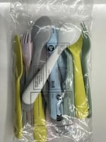 IKEA Kalas Bebek/Bebek 18 Parça Çatal Kaşık Bıçak Seti, Pastel Çok Renkli, BPA içermez