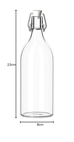 IKEA KORKEN şeffaf cam şişe, tıpalı, yağ, sirke, içecek, bira, su, kombucha, kefir, soda için sallanan şişeler, (481 ml)