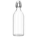 IKEA KORKEN şeffaf cam şişe, tıpalı, yağ, sirke, içecek, bira, su, kombucha, kefir, soda için sallanan şişeler, (481 ml)