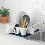 IKEA Little Loved Corner NYSKÖLJD Bulaşık Kurutma Matı, Lavabo Paspası, Ters Çevrilebilir Kurutma Matı, Mavi
