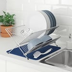 IKEA Little Loved Corner NYSKÖLJD Bulaşık Kurutma Matı, Lavabo Paspası, Ters Çevrilebilir Kurutma Matı, Mavi