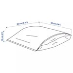 IKEA PARKLA Ayakkabı Çantası 48 x 22 cm,%100 Polipropilen, Beyaz, 48 x 22 cm, Beyaz, 48x22 cm