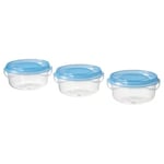 IKEA PRUTA Gıda Kabı, Şeffaf/Mavi, 70 ml, 3 Adet