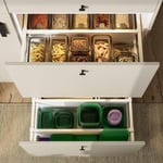 Ikea Pruta saklama kabı Set, gıda maddeleri için, şeffaf, mikrodalga fırına uygun, yeşil, 17 kutu