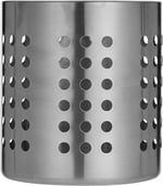 IKEA sepeti 'Ordning' Besteckstaender paslanmaz çelik – Kuechenutensilienhalter – 12 cm Çap-13,5 cm Yükseklik, paslanmaz çelik, Gümüş, 14 x 12 x 12 cm
