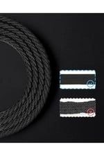 İkili Elastik Örgü Kemer 3,5cm Siyah ve Yeşil Lastik Kemer Unisex
