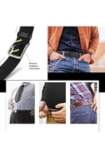 İkili Elastik Örgü Kemer 3,5cm Siyah ve Yeşil Lastik Kemer Unisex