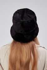 İkili Peluş Bucket Kadın Balıkçı Şapkası Yumuşak Ve Tüylü Kadın Şapkası