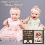 İkizler Bebek Resim Çerçevesi, İkiz Hamilelik Duyurusu, Erkek Kız İkizler Ahşap Fotoğraf Çerçevesi, Yeni Anne Baba için İkiz Bebek Hatıra Hediyeleri, Benzersiz İkizler Bebek Duş Hediyeleri, Kreş