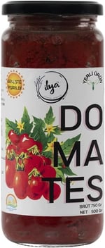 İlya Organik Salça 600 gr (Domates-Biber) Cam Kavanoz Ege’nin Kızgın Güneşinde Pişirilen Ve Mevsiminde Toplanan Sebzelerden Hazırlanan Doğal Lezzet Yemeklik Kahvaltılık Bir Arada