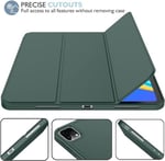 iMieet iPad Pro 13 inç Kılıf M4 (2024) Kalem Tutucu, [Destek Kalem Pro ve Kalem (USB-C)], Yumuşak TPU Arka Kısımlı Üç Katlı Stand Akıllı Kılıf, Otomatik Uyandırma/Uyku (Gece Yeşili)