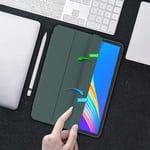 iMieet iPad Pro 13 inç Kılıf M4 (2024) Kalem Tutucu, [Destek Kalem Pro ve Kalem (USB-C)], Yumuşak TPU Arka Kısımlı Üç Katlı Stand Akıllı Kılıf, Otomatik Uyandırma/Uyku (Gece Yeşili)