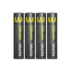 Imuto 1300mWh AAA Şarj Edilebilir Lityum Pil (4’lü Paket) (Şarj Cihazı Yok)