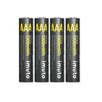 Imuto 1300mWh AAA Şarj Edilebilir Lityum Pil (4’lü Paket) (Şarj Cihazı Yok)
