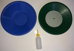 In Mekanik Altın Eleme Tavası (1 Pan - 1 Pan Üstü Elek - 1 Vakum Pompa) Kargo Dahil Fiyat (Mavi)