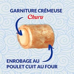INABA Churu Bites - Kedi elinizden beslenmek için davranır - kremsi dolgulu çıtır çantalar - tavuk