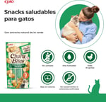 INABA Churu Isırıkları - El Besleme için Kedi Tedavileri - Kremsi Dolgulu Çıtır Torbalar - Ton balığı
