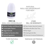 INCIA%100 Doğal Roll On Deodorant Erkekler İçin Ter Kokusu Önleyici Leke Yapmayan 50 ml - Seçenekler: 50 ml (1er Pack), 50 ml (1er Pack) (2 paketi)