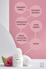 INCIA%100 Doğal Roll On Deodorant Kadınlar İçin Ter Kokusu Önleyici Lekesiz 50 ml - Seçenekler: 50 ml (1er Pack), 50 ml (1er Pack) (3 paketi)