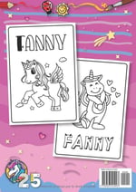Independently published Fanny: Livre de coloriage personnalisé pour Fanny | Licorne | Cadeau d'anniversaire pour fille ... | 4 à 8 ans | 25 motifs de licorne avec le prénom Fanny, Grand format A4 (21 