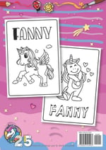 Independently published Fanny: Livre de coloriage personnalisé pour Fanny | Licorne | Cadeau d'anniversaire pour fille ... | 4 à 8 ans | 25 motifs de licorne avec le prénom Fanny, Grand format A4 (21 