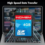 INDMEM SD Kart 4 GB 5 Paket SDHC Sınıf 4 Flash Bellek Kartı 4 GB Dijital Kamera Kartları