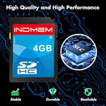 INDMEM SD Kart 4 GB 5 Paket SDHC Sınıf 4 Flash Bellek Kartı 4 GB Dijital Kamera Kartları