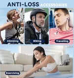 Inesore Manyetik ile 1 Paket AirPod Kayışı,Spor Anti-Kayıp için AirPod Kordon Anti-Kayıp,AirPods 4 ile Uyumlu Hava Bölmeleri Aksesuarları, Air Pod Pro 2/1, Air Pod 3/2/1 -Beyaz