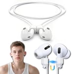 Inesore Manyetik ile 1 Paket AirPod Kayışı,Spor Anti-Kayıp için AirPod Kordon Anti-Kayıp,AirPods 4 ile Uyumlu Hava Bölmeleri Aksesuarları, Air Pod Pro 2/1, Air Pod 3/2/1 -Beyaz