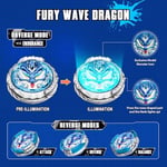INFINITY NADO Metal topak, kılıç fırlatıcı, ışıklı top, çocuklar için erkek ve kız çocuklar için 5 6 7 8 9 10, Fury Wave Dragon, Mavi | Sonsuz hızlanan kılıç fırlatıcı. Işık efektli metal topa. Ergono