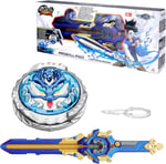 INFINITY NADO Metal topak, kılıç fırlatıcı, ışıklı top, çocuklar için erkek ve kız çocuklar için 5 6 7 8 9 10, Fury Wave Dragon, Mavi | Sonsuz hızlanan kılıç fırlatıcı. Işık efektli metal topa. Ergono