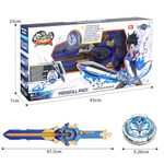 INFINITY NADO Metal topak, kılıç fırlatıcı, ışıklı top, çocuklar için erkek ve kız çocuklar için 5 6 7 8 9 10, Fury Wave Dragon, Mavi | Sonsuz hızlanan kılıç fırlatıcı. Işık efektli metal topa. Ergono